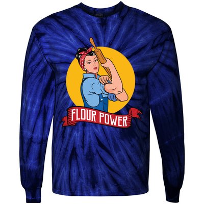 Flour Power Funny Baking & Pastry Baker Baking Gift Tie-Dye Long Sleeve Shirt