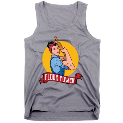 Flour Power Funny Baking & Pastry Baker Baking Gift Tank Top