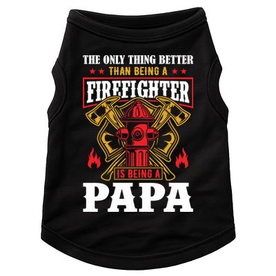 Firefighter Papa Father's Day Doggie Tank