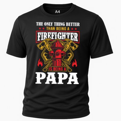 Firefighter Papa Father's Day Performance Shirt