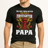 Firefighter Papa Father's Day Cooling Performance Crew T-Shirt