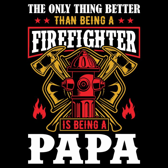 Firefighter Papa Father's Day Cooling Performance Crew T-Shirt