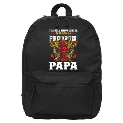 Firefighter Papa Father's Day 16 in Basic Backpack