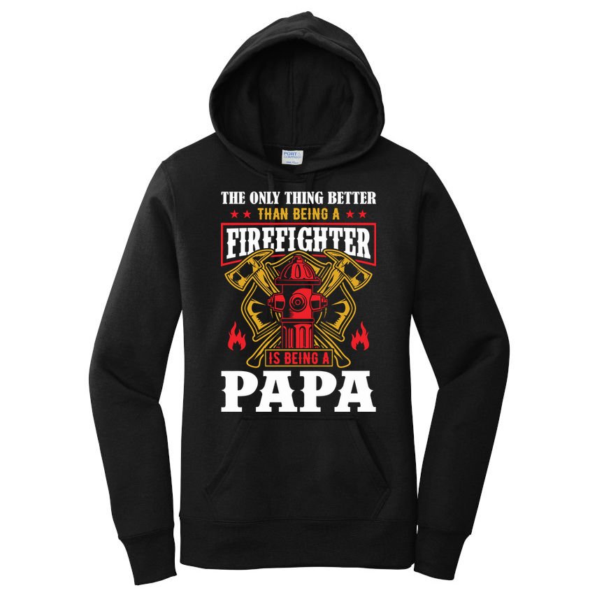 Firefighter Papa Father's Day Women's Pullover Hoodie