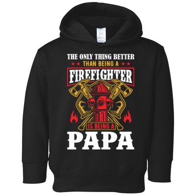 Firefighter Papa Father's Day Toddler Hoodie