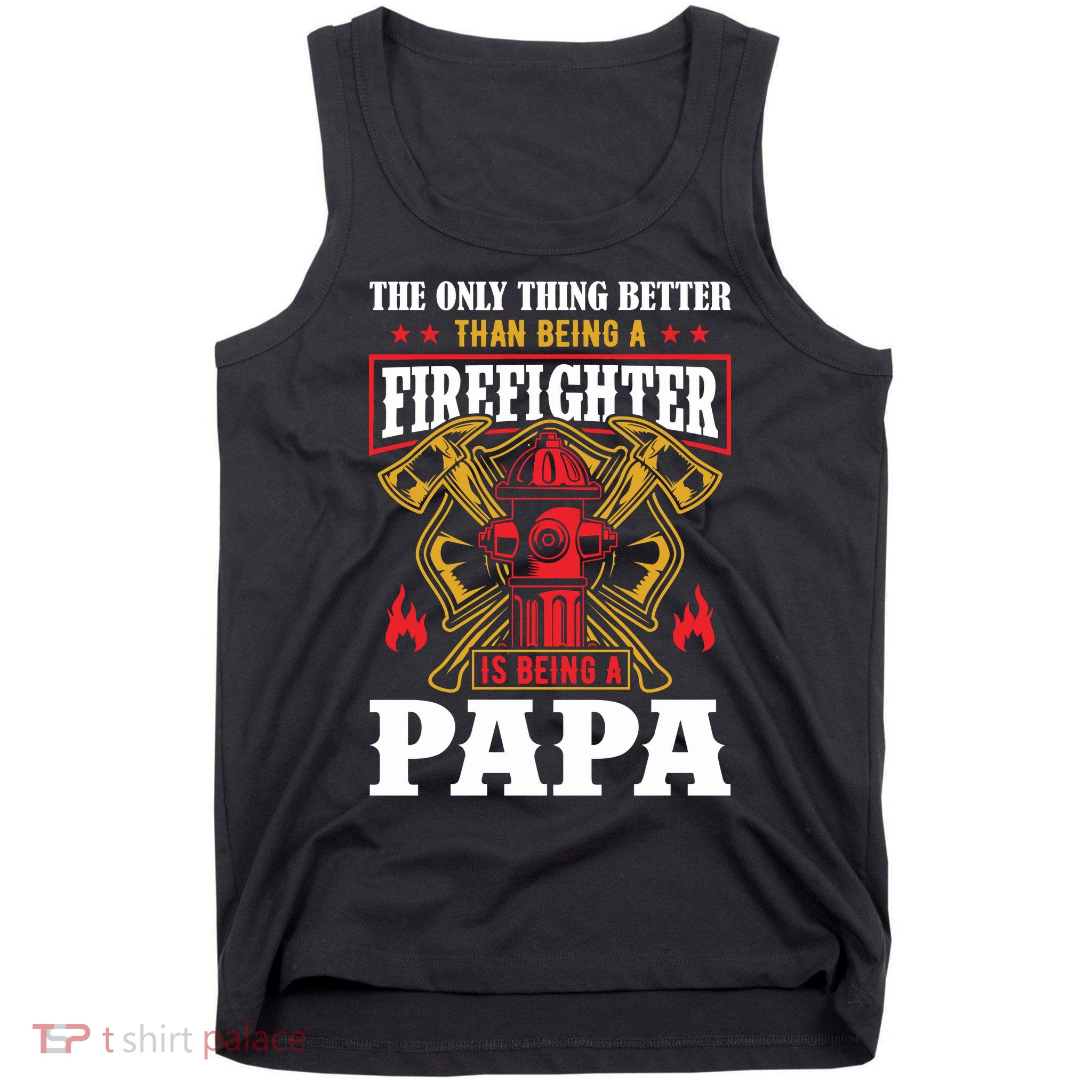 Firefighter Papa Father's Day Tank Top