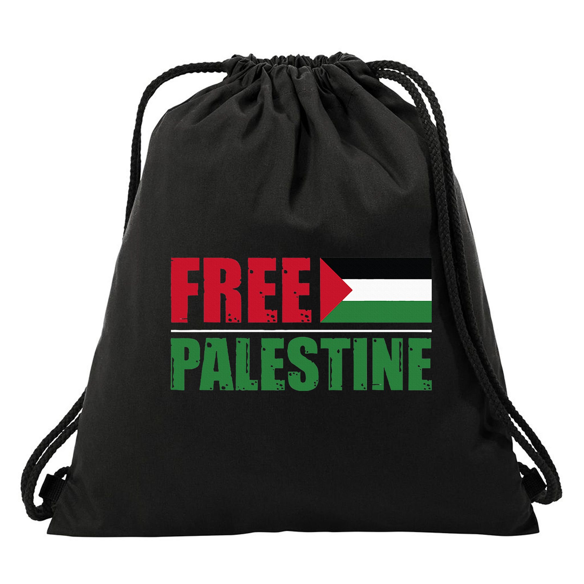 Free Palestine Drawstring Bag