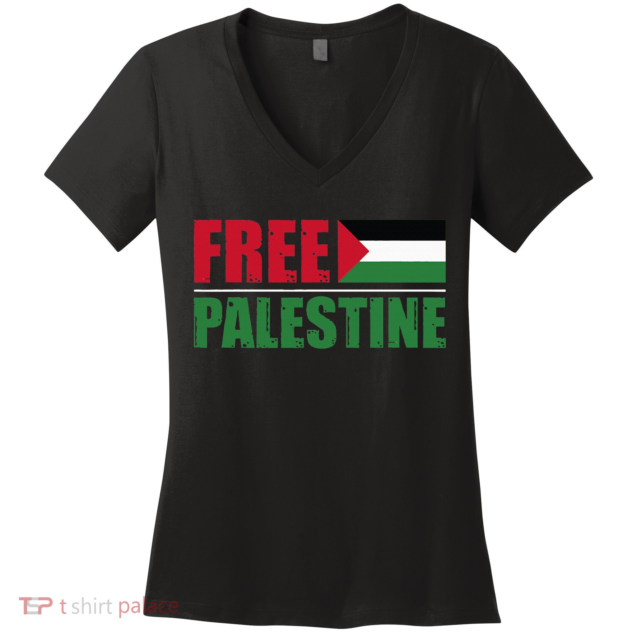 Free Palestine Women's V-Neck T-Shirt