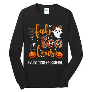 Faboolous Paraprofessional Funny Para Squad Happy Halloween Tall Long Sleeve T-Shirt