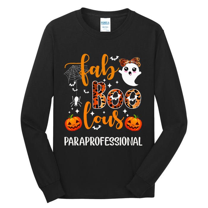 Faboolous Paraprofessional Funny Para Squad Happy Halloween Tall Long Sleeve T-Shirt