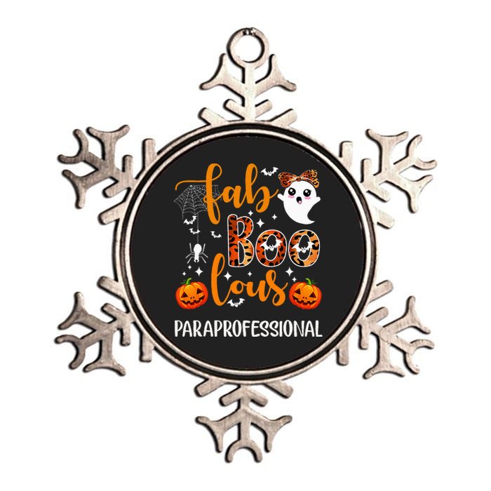 Faboolous Paraprofessional Funny Para Squad Happy Halloween Metallic Star Ornament