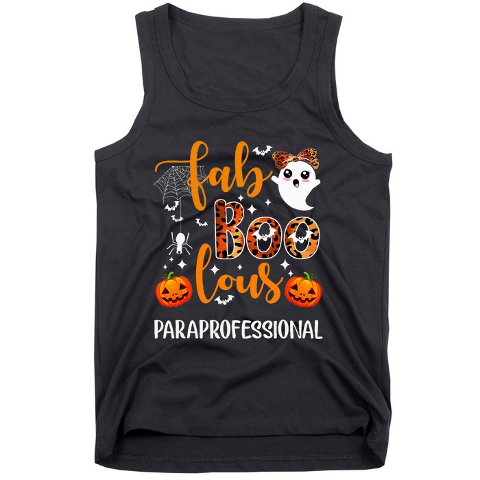 Faboolous Paraprofessional Funny Para Squad Happy Halloween Tank Top