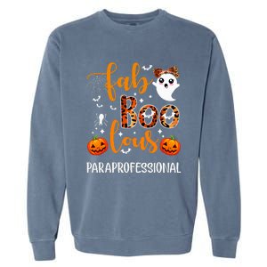 Faboolous Paraprofessional Funny Para Squad Happy Halloween Garment-Dyed Sweatshirt