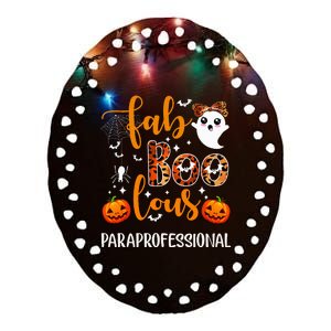 Faboolous Paraprofessional Funny Para Squad Happy Halloween Ceramic Oval Ornament