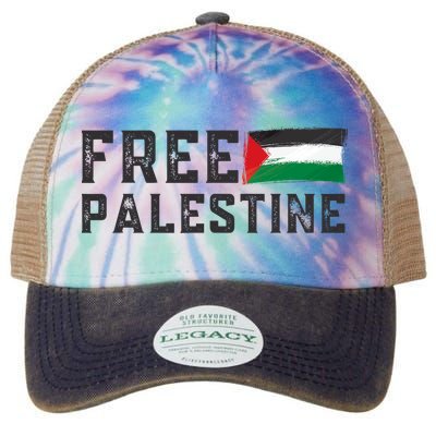 Free Palestine Flag Arabic Gaza Legacy Tie Dye Trucker Hat
