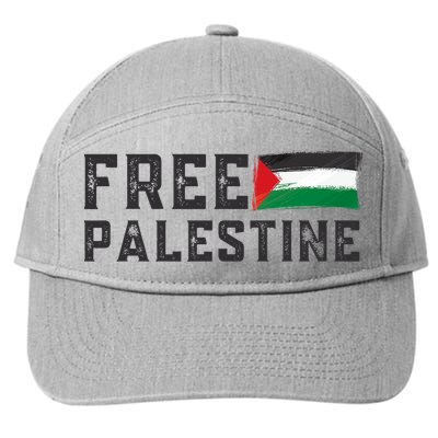 Free Palestine Flag Arabic Gaza 7-Panel Snapback Hat