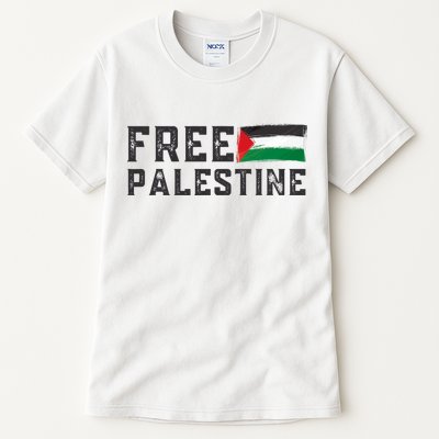Free Palestine Flag Arabic Gaza Tall T-Shirt