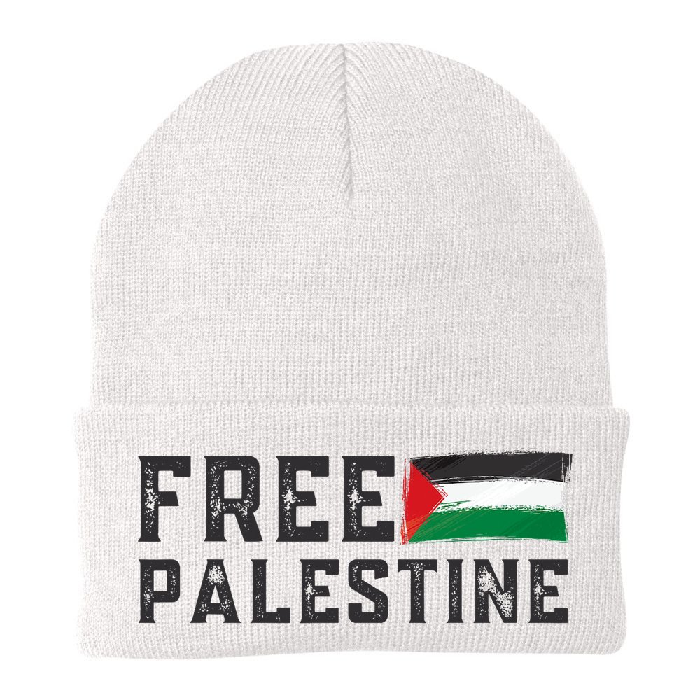 Free Palestine Flag Arabic Gaza Beanie