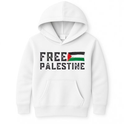 Free Palestine Flag Arabic Gaza Kids Hoodie