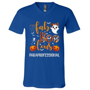 Faboolous Paraprofessional Funny Para Squad Happy Halloween V-Neck T-Shirt