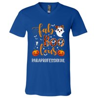 Faboolous Paraprofessional Funny Para Squad Happy Halloween V-Neck T-Shirt