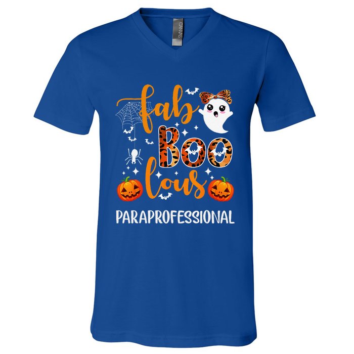 Faboolous Paraprofessional Funny Para Squad Happy Halloween V-Neck T-Shirt