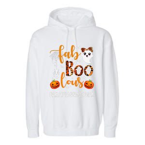 Faboolous Paraprofessional Funny Para Squad Happy Halloween Garment-Dyed Fleece Hoodie