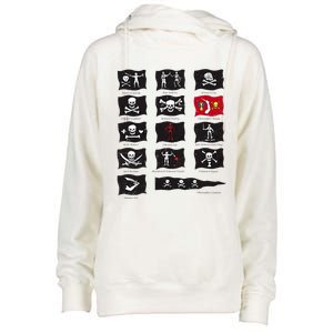 Famous Pirates Flags Womens Funnel Neck Pullover Hood