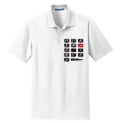 Famous Pirates Flags Dry Zone Grid Polo