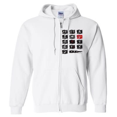 Famous Pirates Flags Full Zip Hoodie