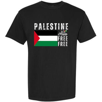 Free Palestine Free Gaza Vintage Palestine Flag Garment-Dyed Heavyweight T-Shirt