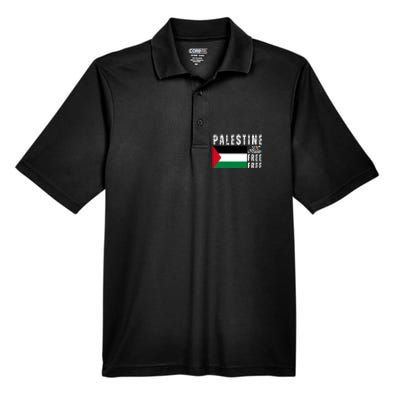 Free Palestine Free Gaza Vintage Palestine Flag Men's Origin Performance Pique Polo