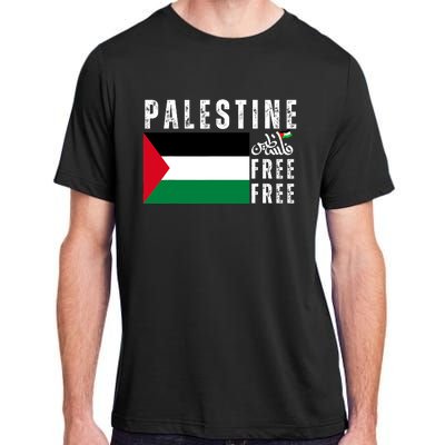 Free Palestine Free Gaza Vintage Palestine Flag Adult ChromaSoft Performance T-Shirt