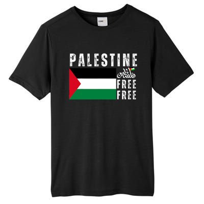 Free Palestine Free Gaza Vintage Palestine Flag Tall Fusion ChromaSoft Performance T-Shirt