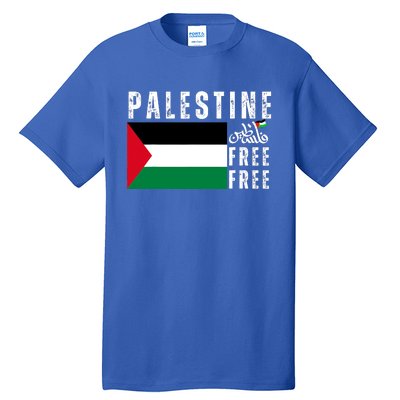 Free Palestine Free Gaza Vintage Palestine Flag Tall T-Shirt