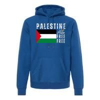 Free Palestine Free Gaza Vintage Palestine Flag Premium Hoodie