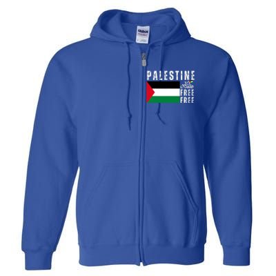 Free Palestine Free Gaza Vintage Palestine Flag Full Zip Hoodie