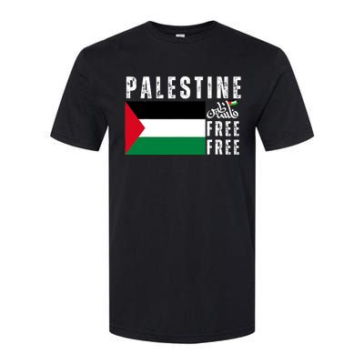 Free Palestine Free Gaza Vintage Palestine Flag Softstyle CVC T-Shirt