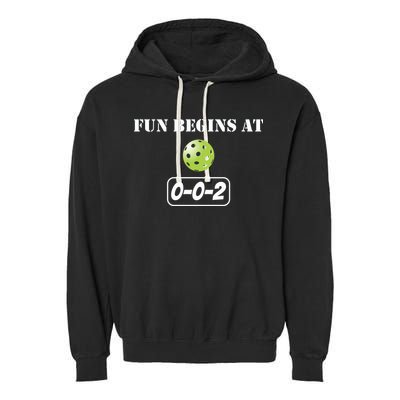 Fun Pickleball, Fun Begins At 002, Pickleball For Life Garment-Dyed Fleece Hoodie