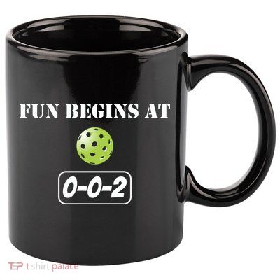 Fun Pickleball, Fun Begins At 002, Pickleball For Life 11oz C Handle Ceramic Mug