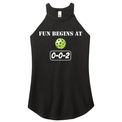 Fun Pickleball, Fun Begins At 002, Pickleball For Life Women's Perfect Tri Rocker Tank