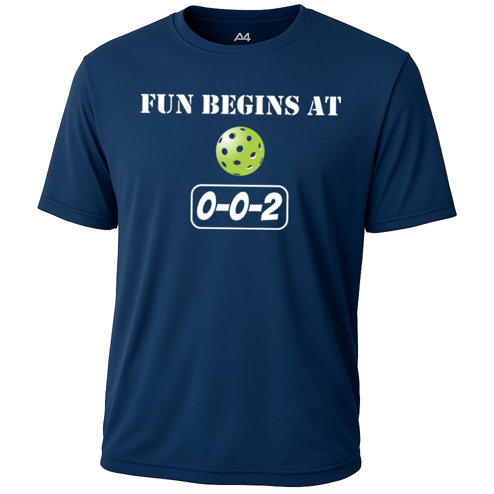 Fun Pickleball, Fun Begins At 002, Pickleball For Life Cooling Performance Crew T-Shirt