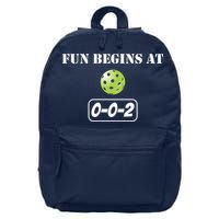 Fun Pickleball, Fun Begins At 002, Pickleball For Life 16 in Basic Backpack