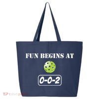 Fun Pickleball, Fun Begins At 002, Pickleball For Life 25L Jumbo Tote