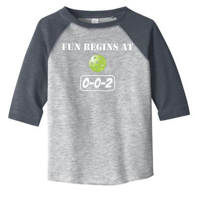 Fun Pickleball, Fun Begins At 002, Pickleball For Life Toddler Fine Jersey T-Shirt
