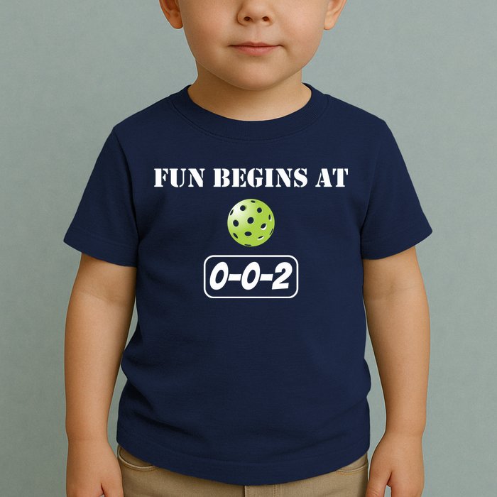 Fun Pickleball, Fun Begins At 002, Pickleball For Life Toddler T-Shirt