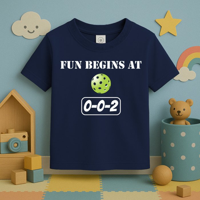 Fun Pickleball, Fun Begins At 002, Pickleball For Life Toddler T-Shirt
