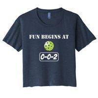 Fun Pickleball, Fun Begins At 002, Pickleball For Life Women's Crop Top Tee