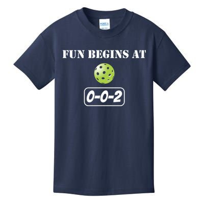Fun Pickleball, Fun Begins At 002, Pickleball For Life Kids T-Shirt