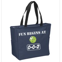 Fun Pickleball, Fun Begins At 002, Pickleball For Life Zip Tote Bag
